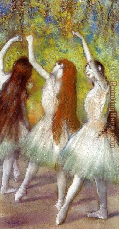 Edgar Degas Dancers in Green